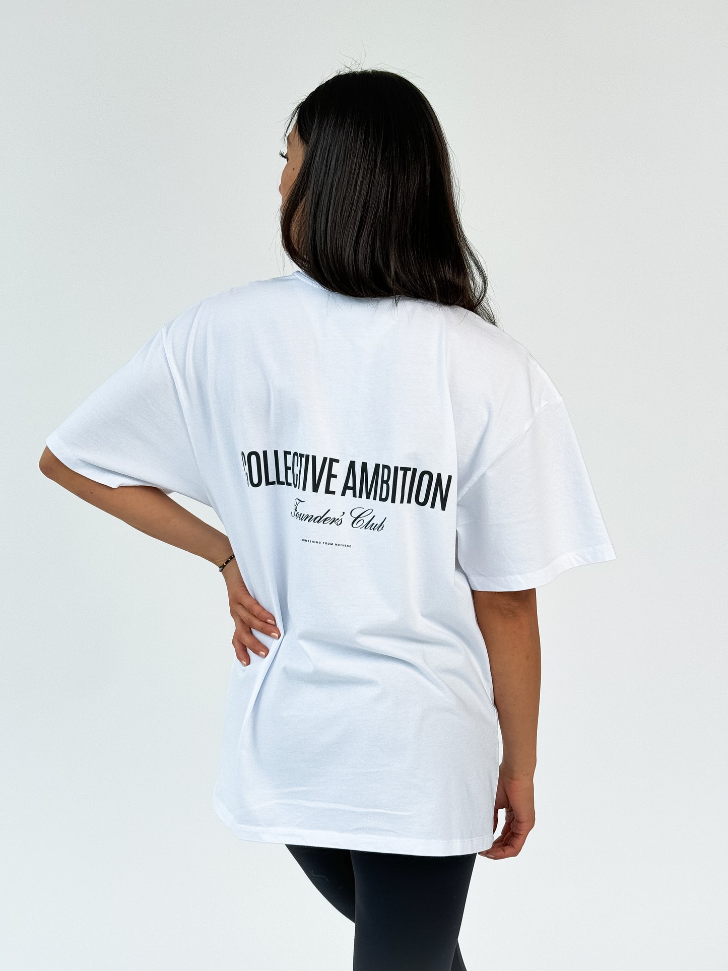 All White Founder's Club Oversized Shirt