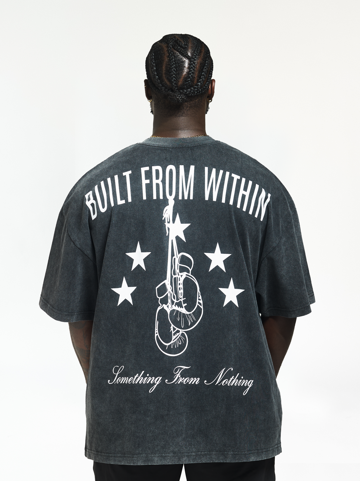 Men's Acid Wash Black - Oversized Training Tee