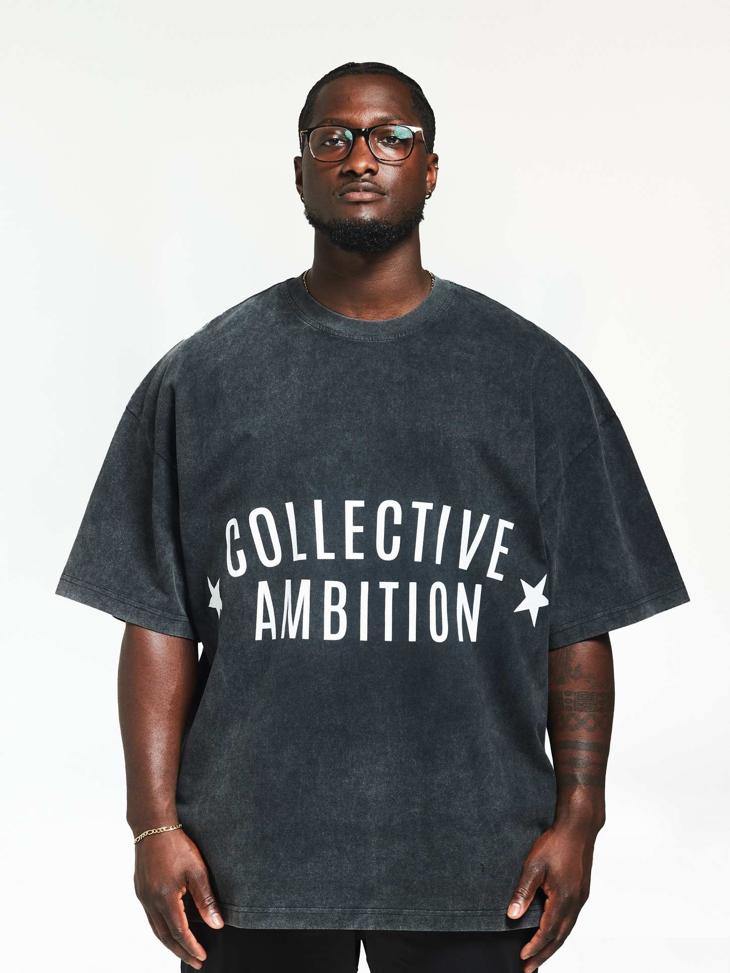 Men's Acid Wash Black - Oversized Training Tee