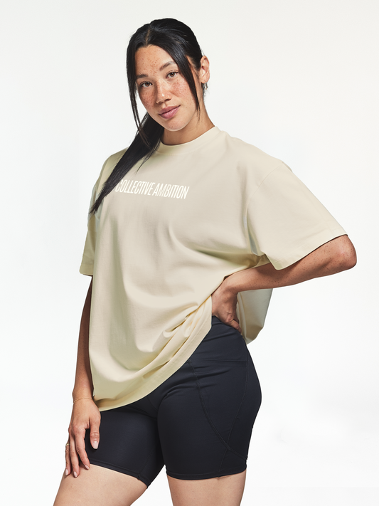 Women's Sand - Oversized Lifting Essentials Tee