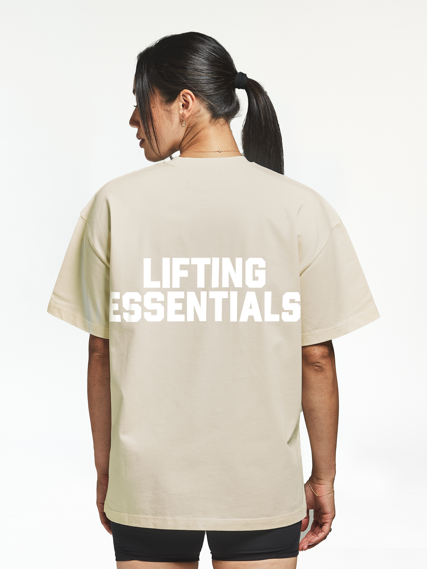 Women's Sand - Oversized Lifting Essentials Tee